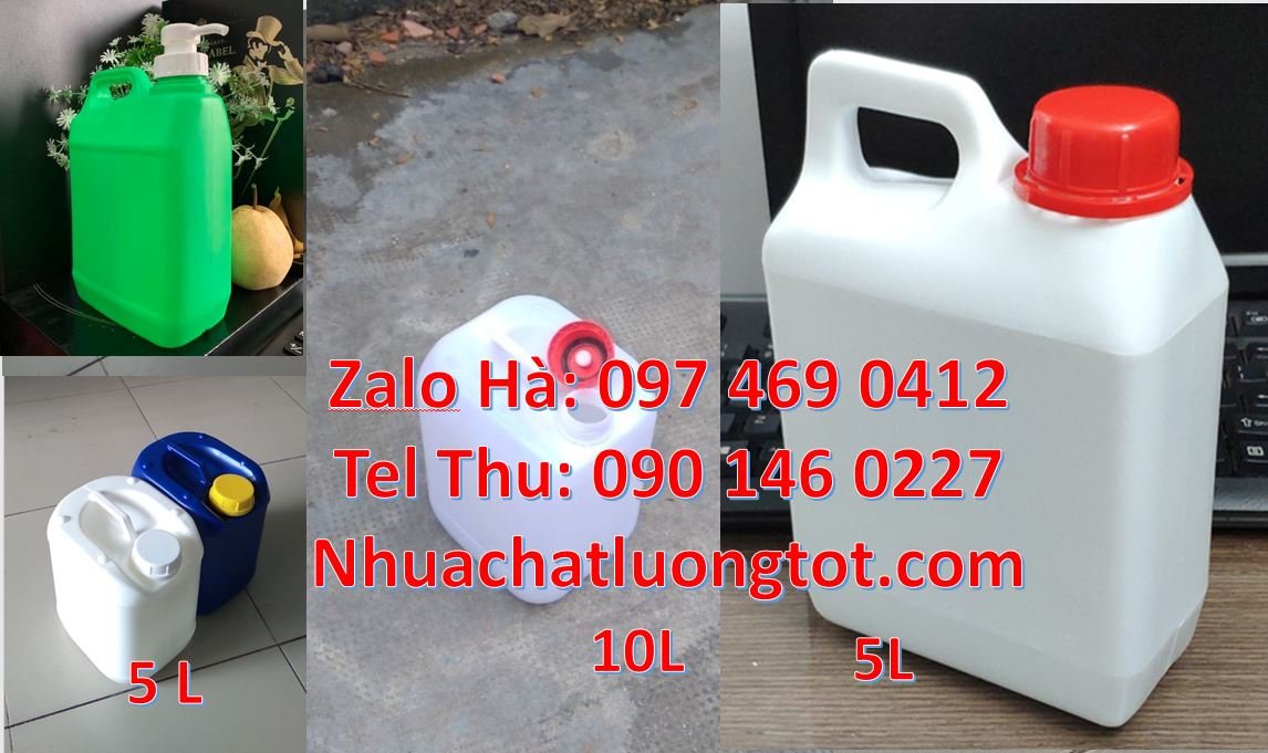 Bán can nhựa 10l có nắp thoát khí đựng hóa chất,can nhựa 5l đựng nước