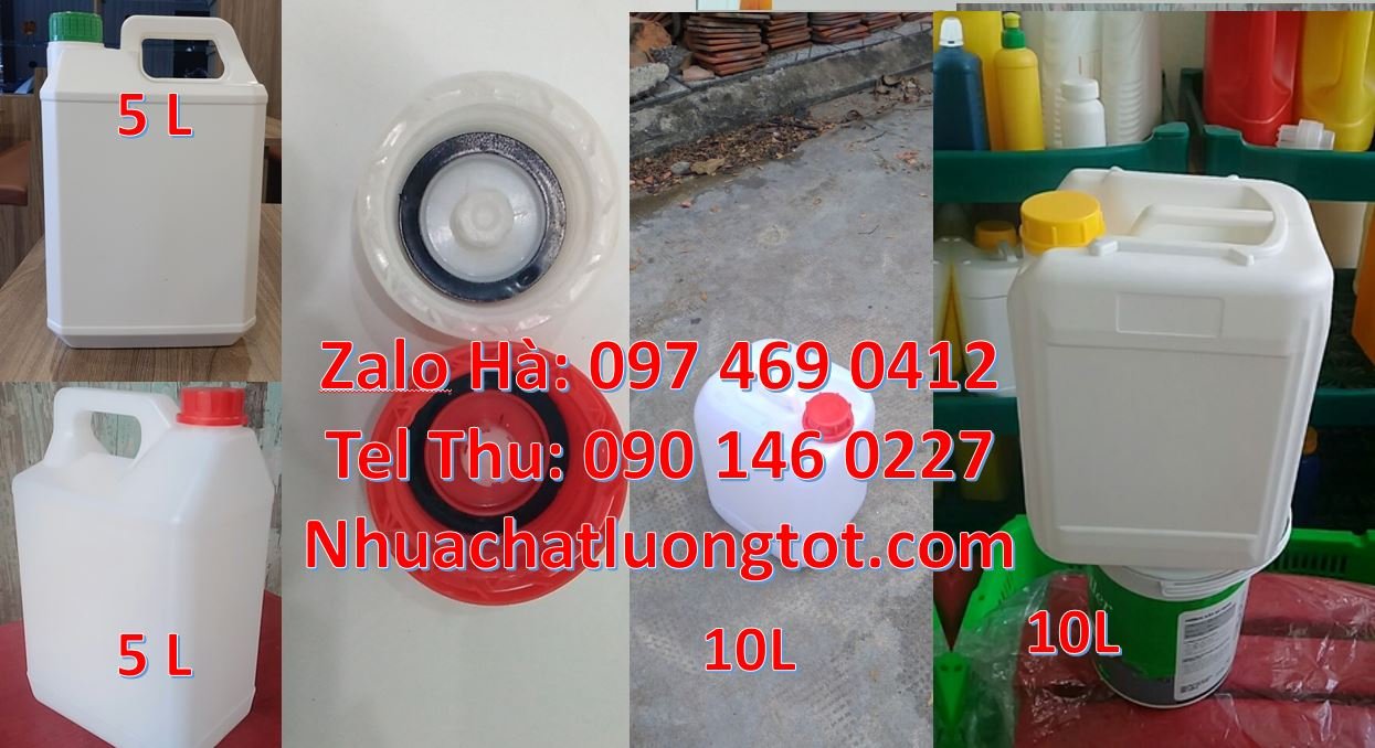 Bán can nhựa 10l có nắp thoát khí đựng hóa chất,can nhựa 5l đựng nước