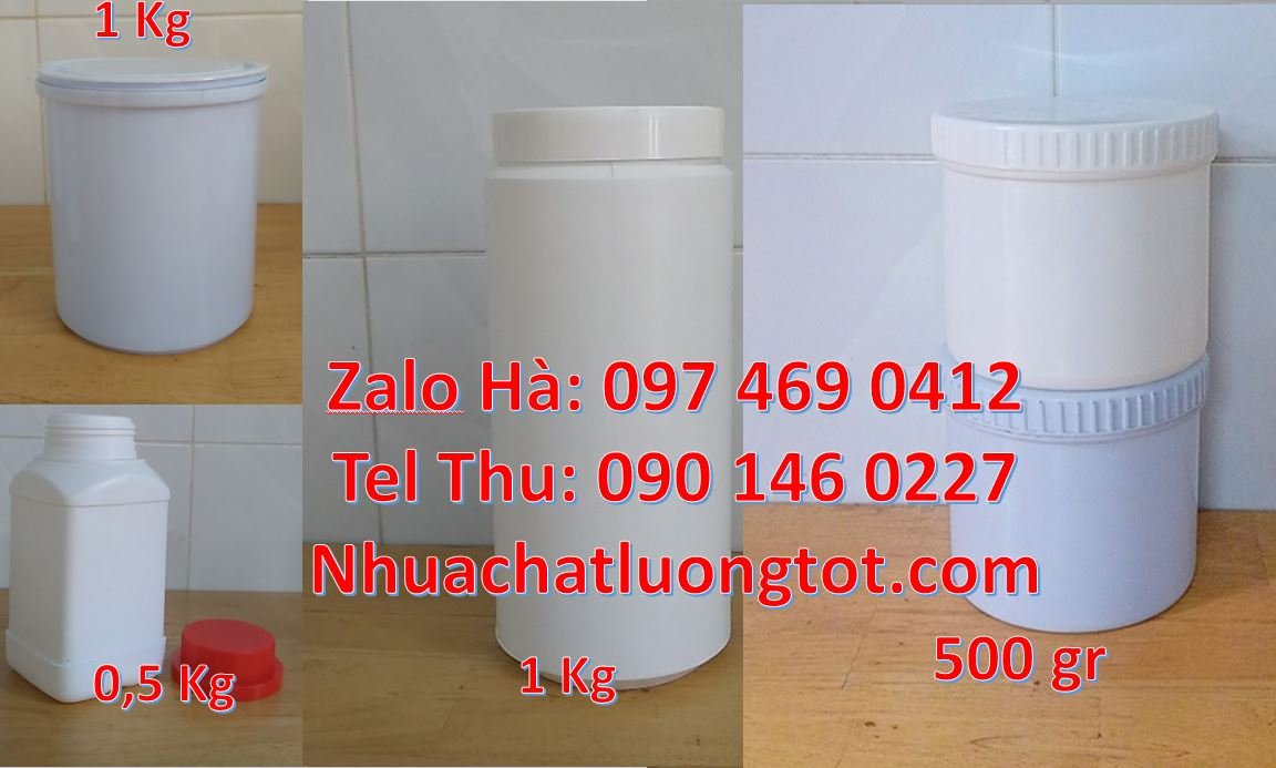 Bán hũ nhựa đựng mỹ phẩm 1kg,hũ nhựa 1kg đựng nước tương giá rẻ hcm