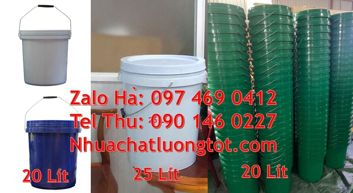 Bán thùng đựng sơn 30l có quai sắt,thùng sơn 18l có nắp chiết rót giá