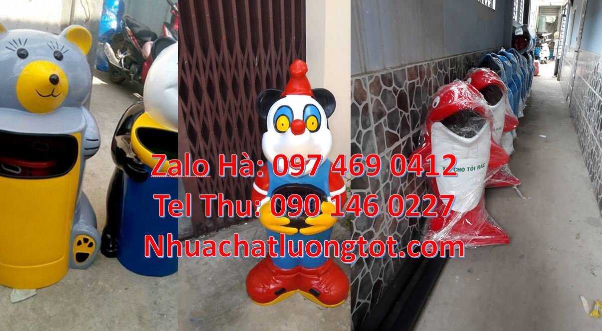 Bán thùng rác hình con thú giá rẻ,thùng rác hình con chim cánh cụt mới