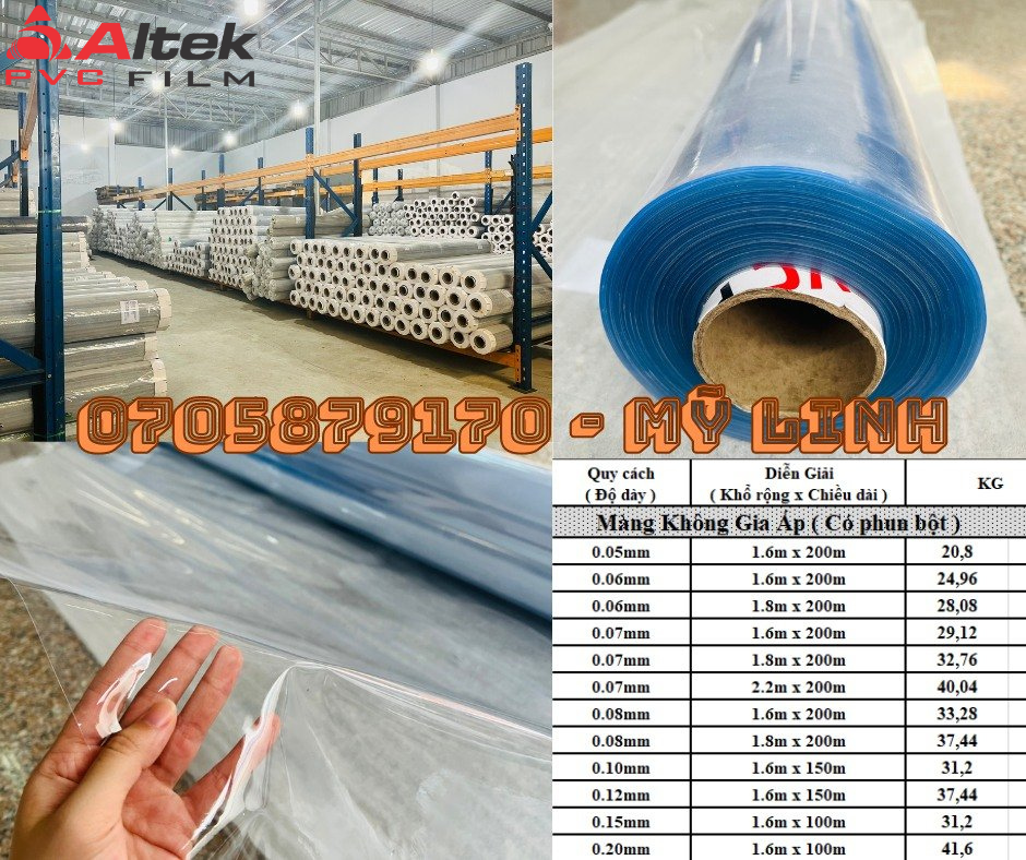 Cần Bán Màng Nhựa PVC Trong Suốt Dẻo Không Bột (Màng Gia Áp)
