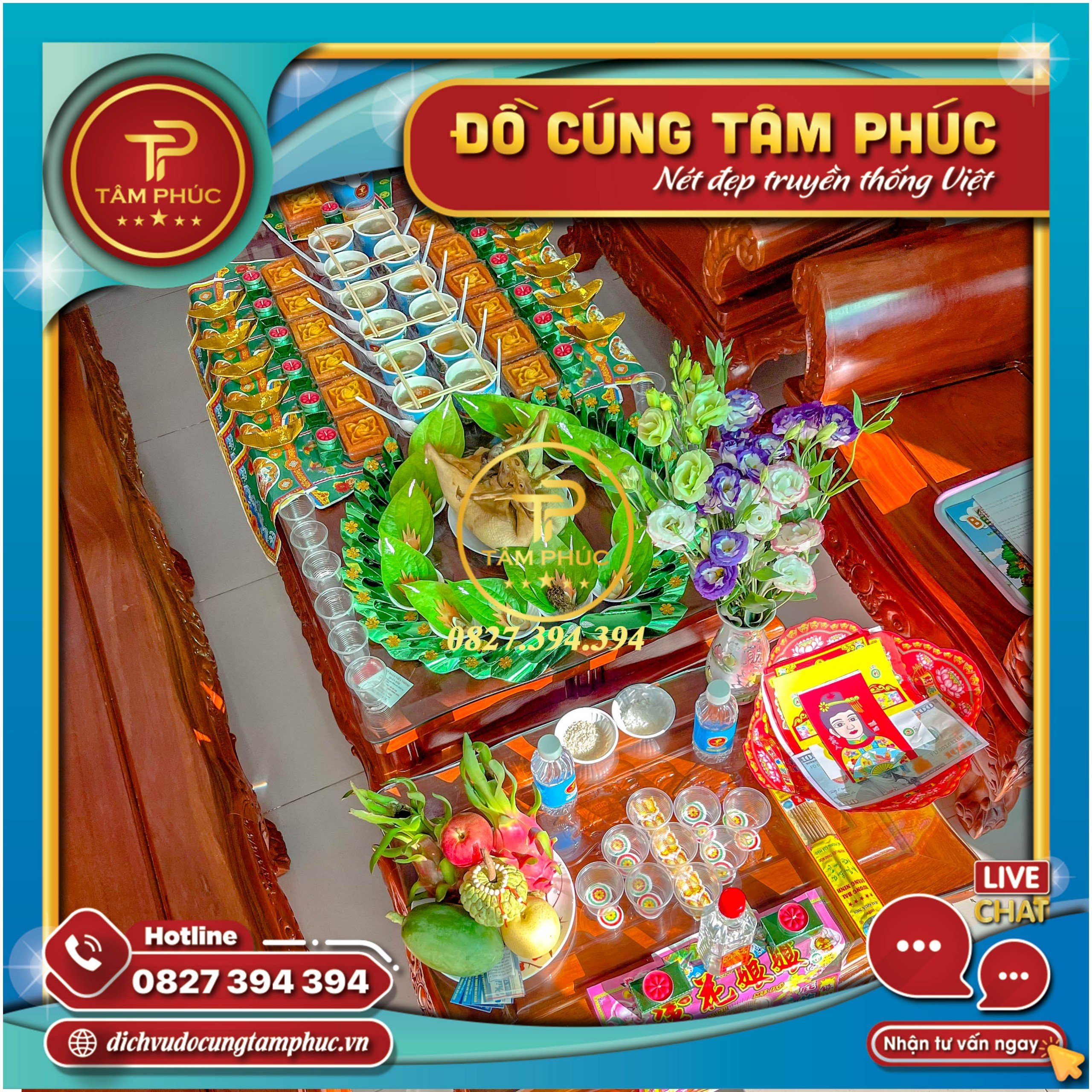 Dịch vụ mâm cúng Căn - Đầy Tháng - Thôi Nôi cho các bé.