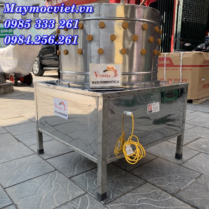 Máy vặt lông gà phi 60cm Vinmax sạch nhanh, giá rẻ, cao cấp