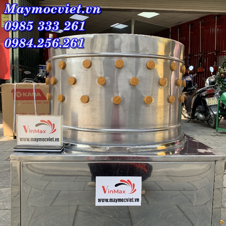 Máy vặt lông gà phi 60cm Vinmax sạch nhanh, giá rẻ, cao cấp