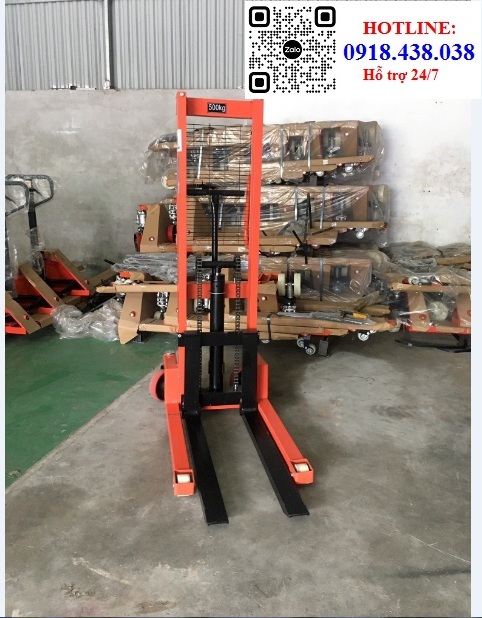 Xe nâng tay cao mini 500kg nâng cao 1.2m giá rẻ