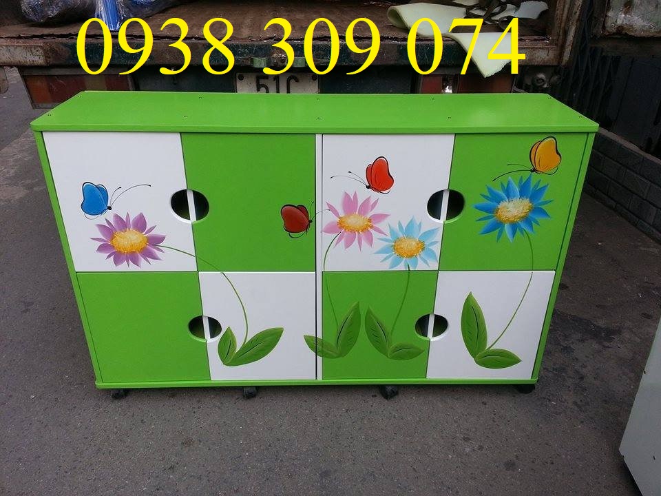 Tủ cặp dép cho bé mầm non giá rẻ tận xưởng, chất lượng cao