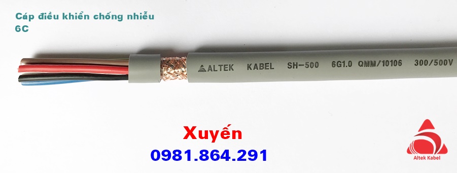 Chuyên cáp điều khiển 6x1.0mm2 chống nhiễu hãng Altek Kabel