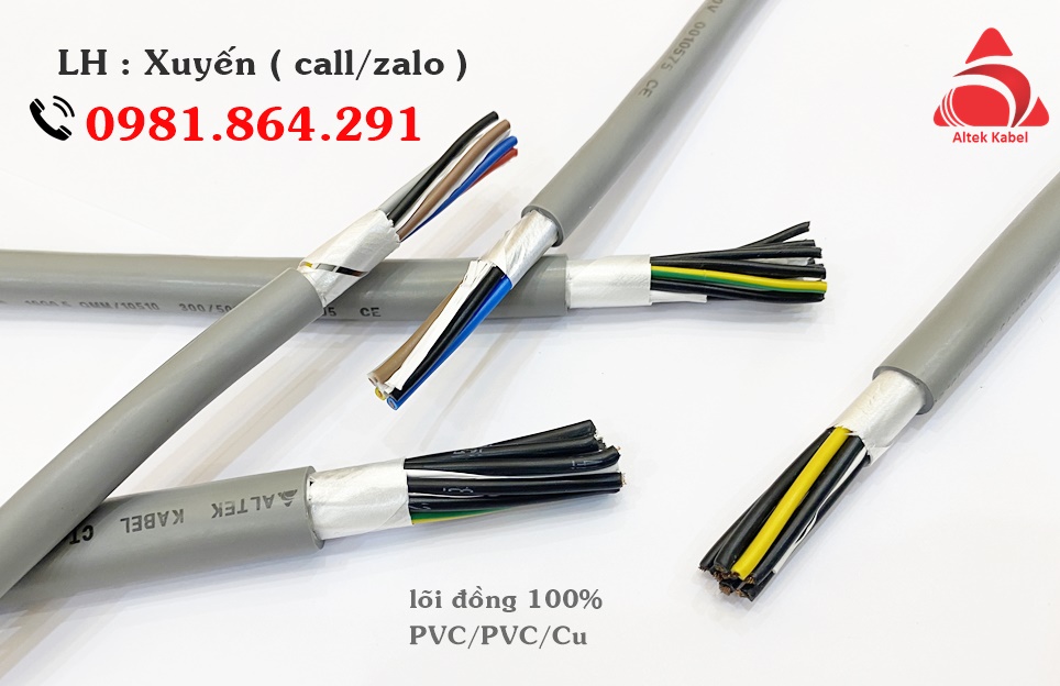 Chuyên cáp điều khiển 6x1.0mm2 chống nhiễu hãng Altek Kabel
