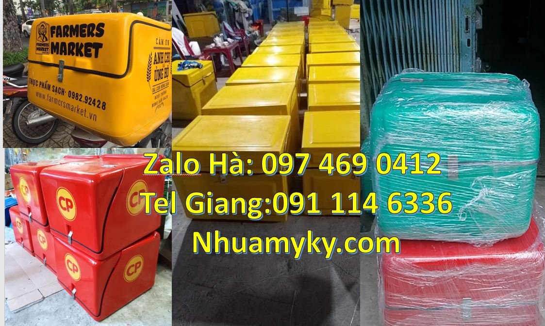 Bán thùng giao hàng trả sữa trân châu,thùng giao đồ ăn nhanh cỡ nhỏ re