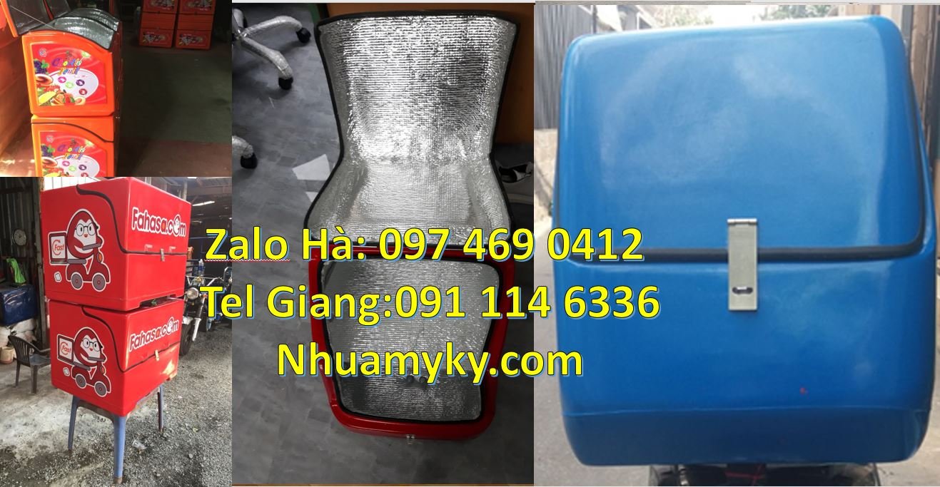 Bán thùng giao hàng trả sữa trân châu,thùng giao đồ ăn nhanh cỡ nhỏ re