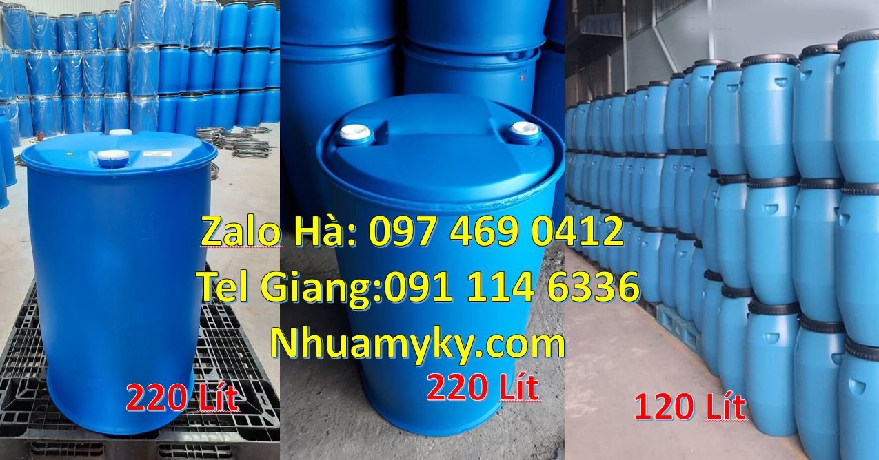 Bán thùng phuy nhựa 50l nắp đậy,thùng phuy nhựa 220l có nắp chiết rót