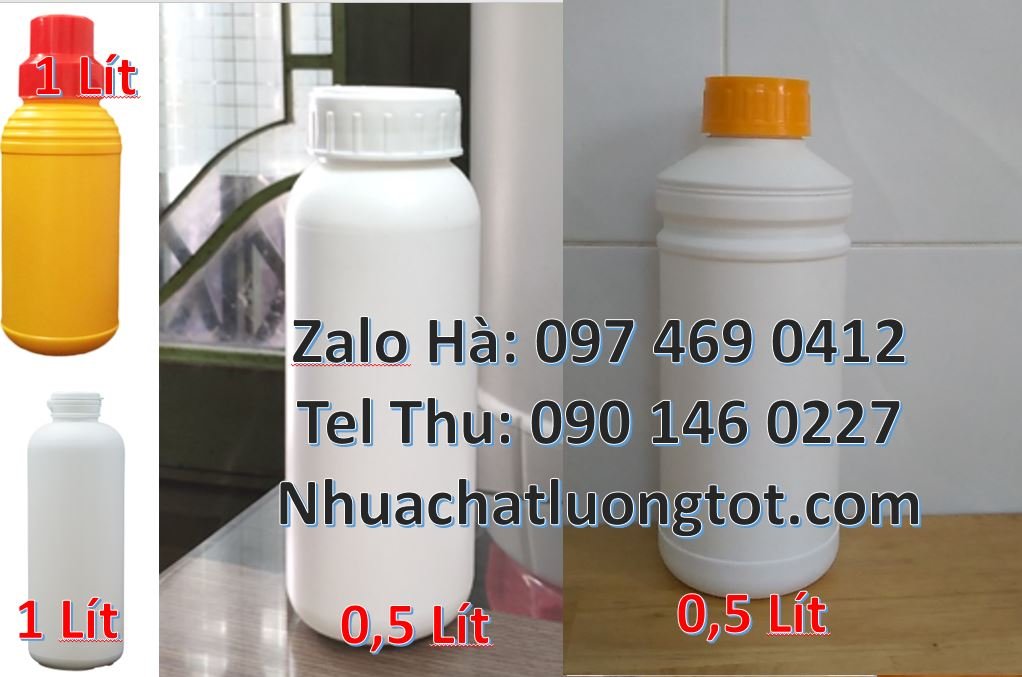 Bán chai nhựa 0.5l có nắp thoát khí đựng hóa chất,chai nhựa 1l nắp vặn