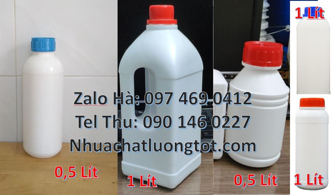 Bán chai nhựa 0.5l có nắp thoát khí đựng hóa chất,chai nhựa 1l nắp vặn