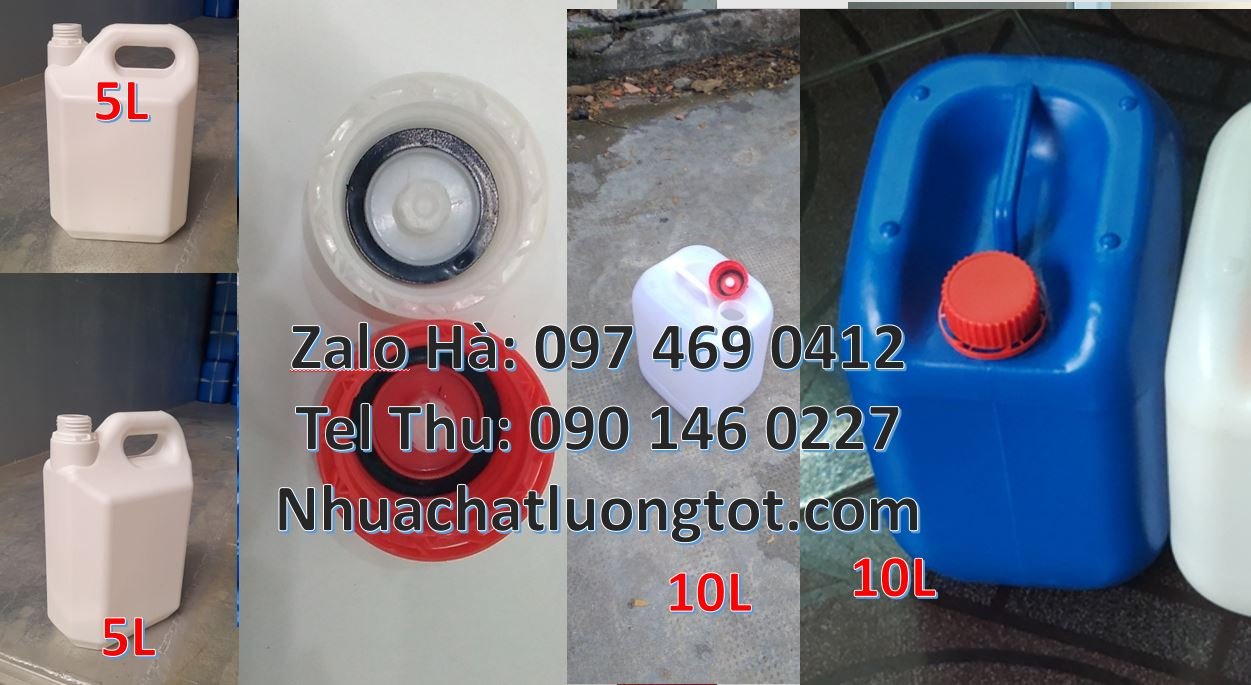 Bán can nhựa 10l có nắp thoát khí giá rẻ,ca nhựa 5l đựng nước tẩy rửa