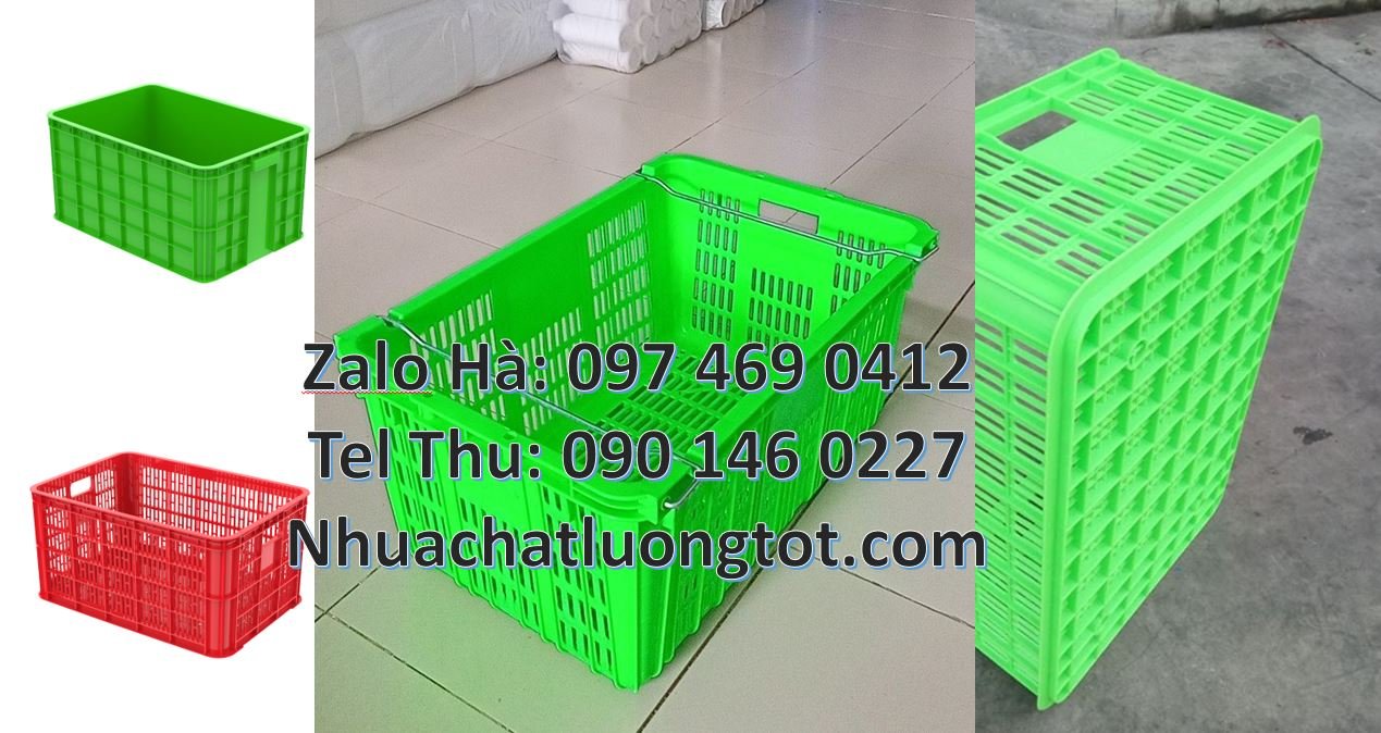Bán sóng nhựa công nghiệp có 24 bánh xe, sóng nhựa đựng hoa quả rau củ