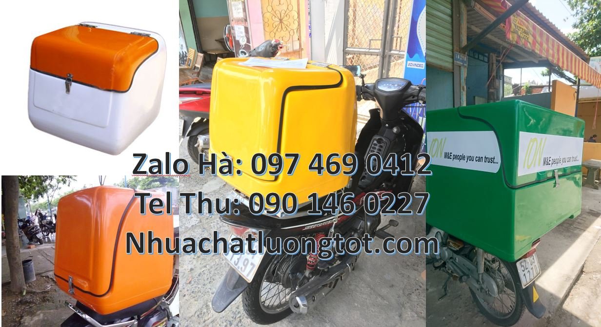 Bán thùng giao hàng đằng sau xe máy,thùng giao hàng tiết kiệm giá rẻ h