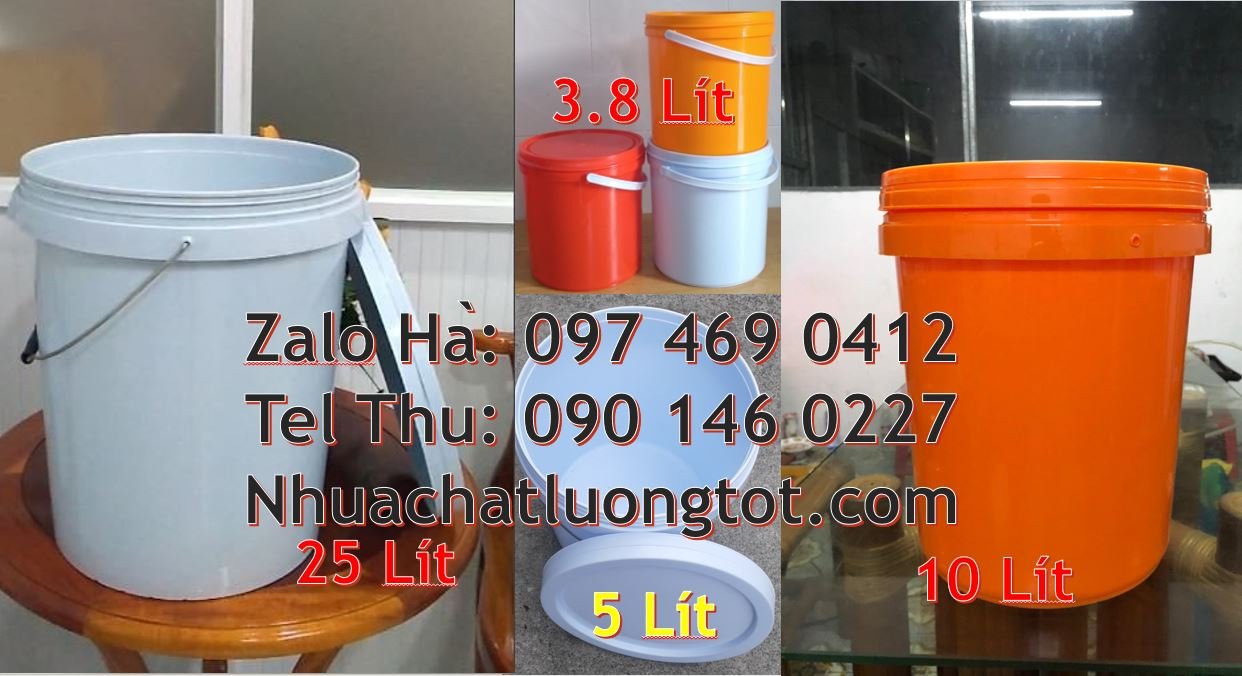 bán thùng đựng sơn 10l có nắp đậy,thùng sơn 20l có quai sắt giá rẻ hcm