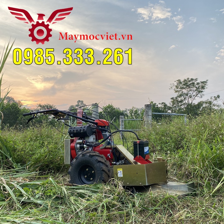 Máy cắt cỏ voi mâm xoay, dọn cỏ sân vườn trang trại động cơ Nhật BM91