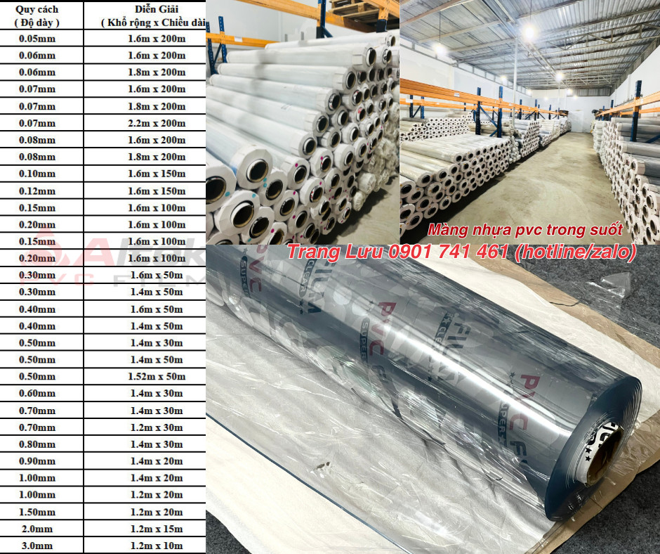 Phân phối màn nhựa pvc trong suốt Hồ Chí Minh