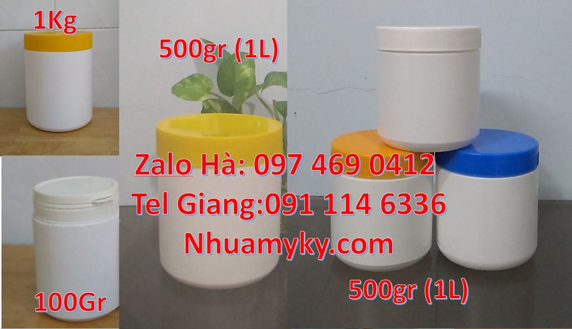 Bán hũ nhựa 500g đựng vừng lạc,hũ nhựa 100g đựng dầu vừng,hũ nhựa 0.5k