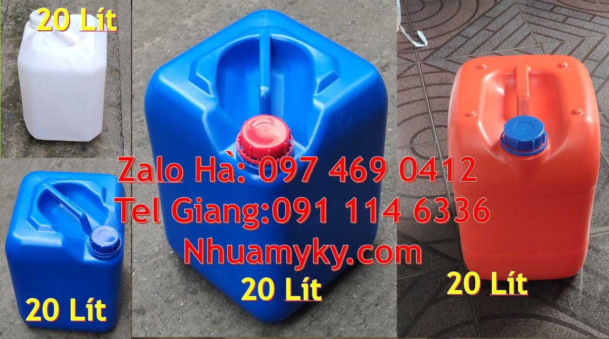 bán can nhựa 30l có nắp thoát khí đựng xăng dầu, can nhựa 18l đựng sơn