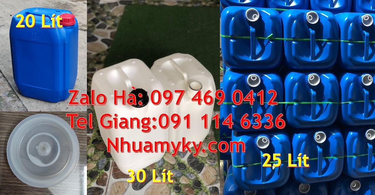 bán can nhựa 30l có nắp thoát khí đựng xăng dầu, can nhựa 18l đựng sơn