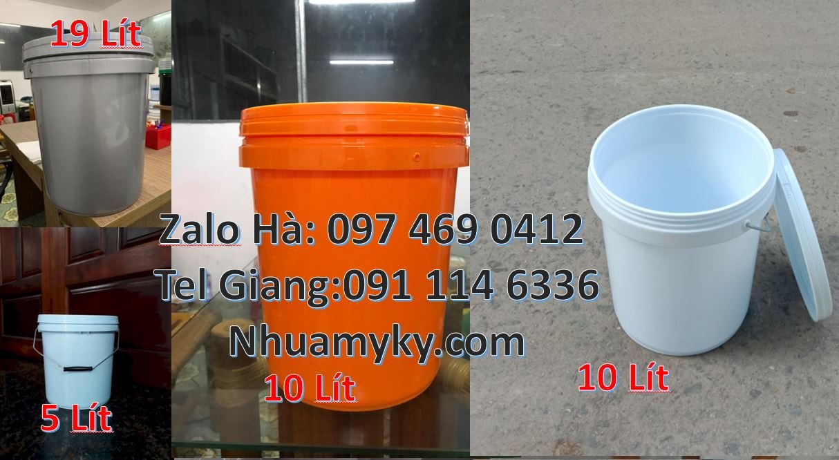 Bán vỏ thùng thùng đựng sơn 10l có nắp đậy,thùng đựng sơn 18l có quai