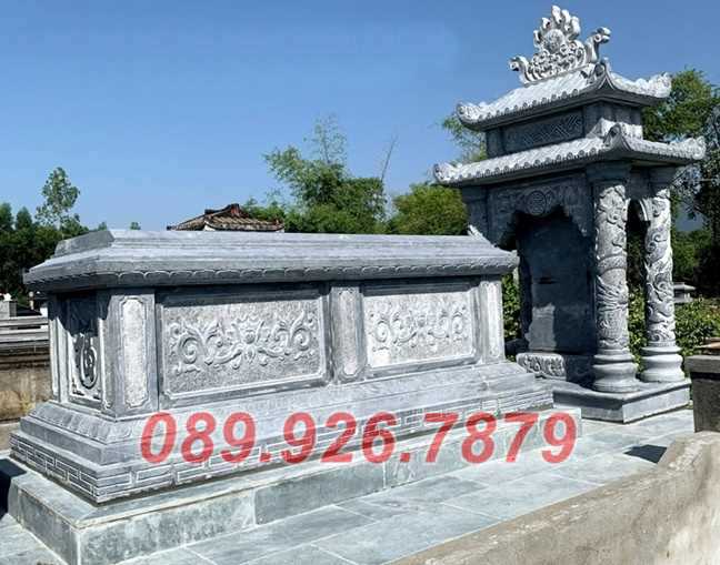 Mẫu mộ bằng đá nguyên khối xanh , trắng đẹp bán Bình Thuận - Mộ đá