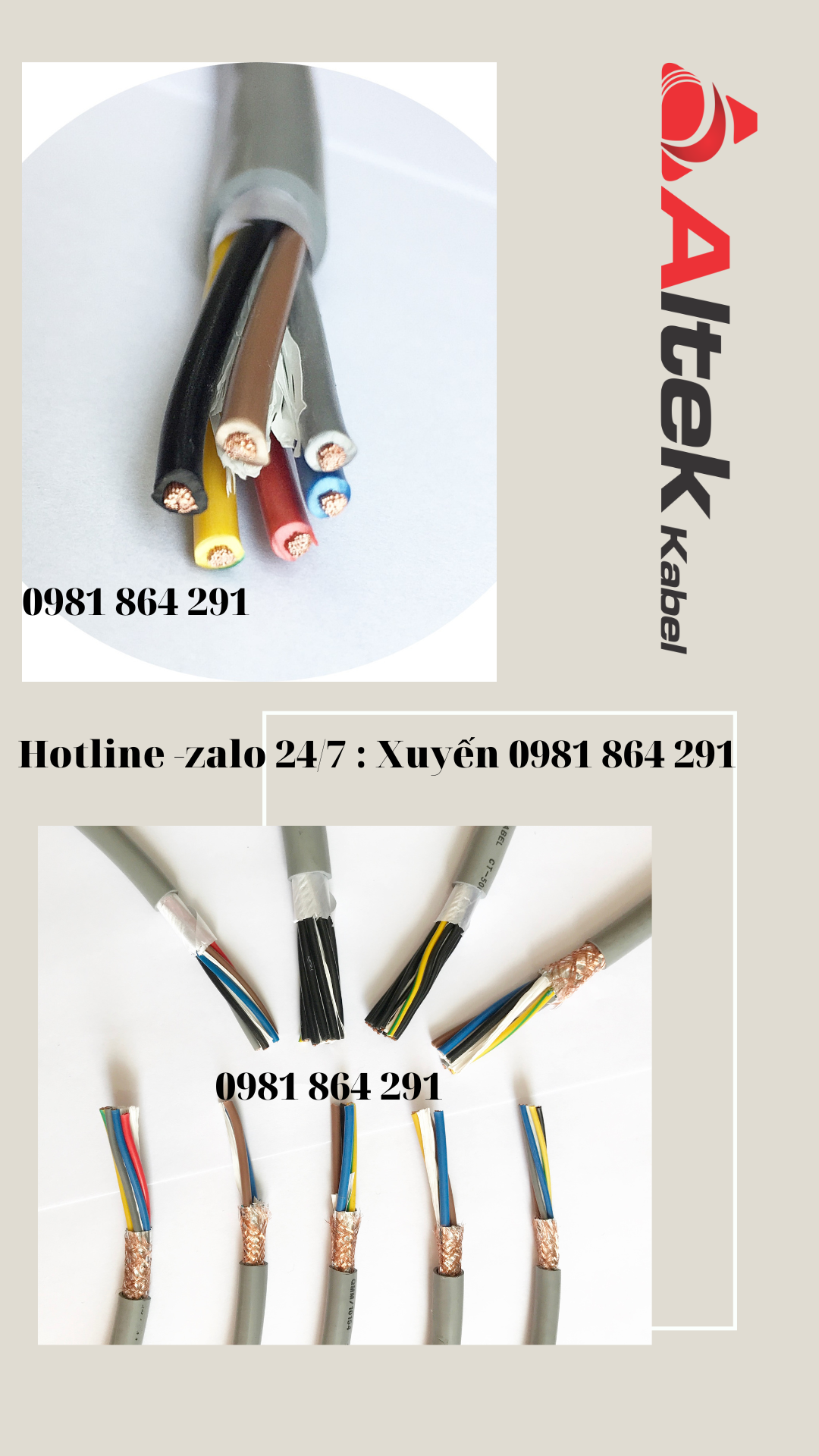 Chuyên cáp điều khiển 6x1.0mm2 chống nhiễu hãng Altek Kabel