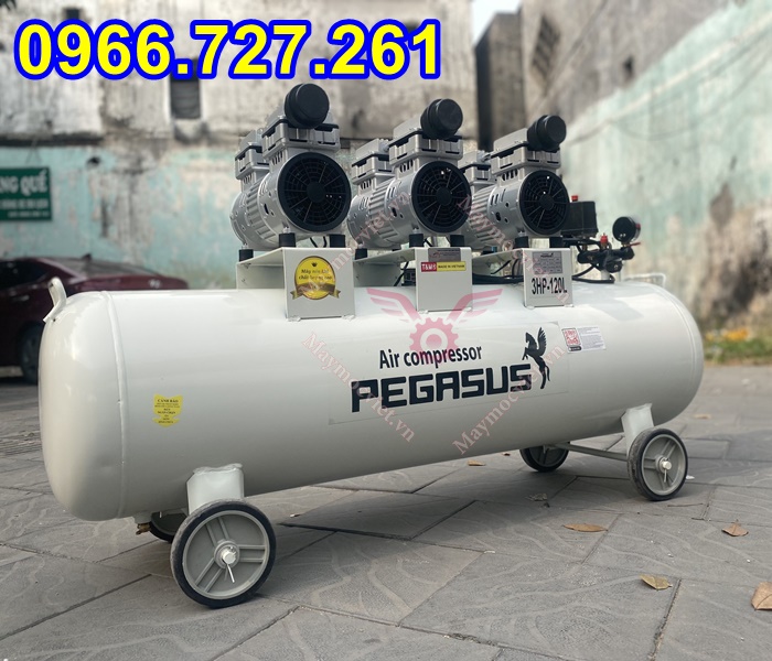 Máy nén khí không dầu Pegasus TM-OF750x3-120L 3Hp
