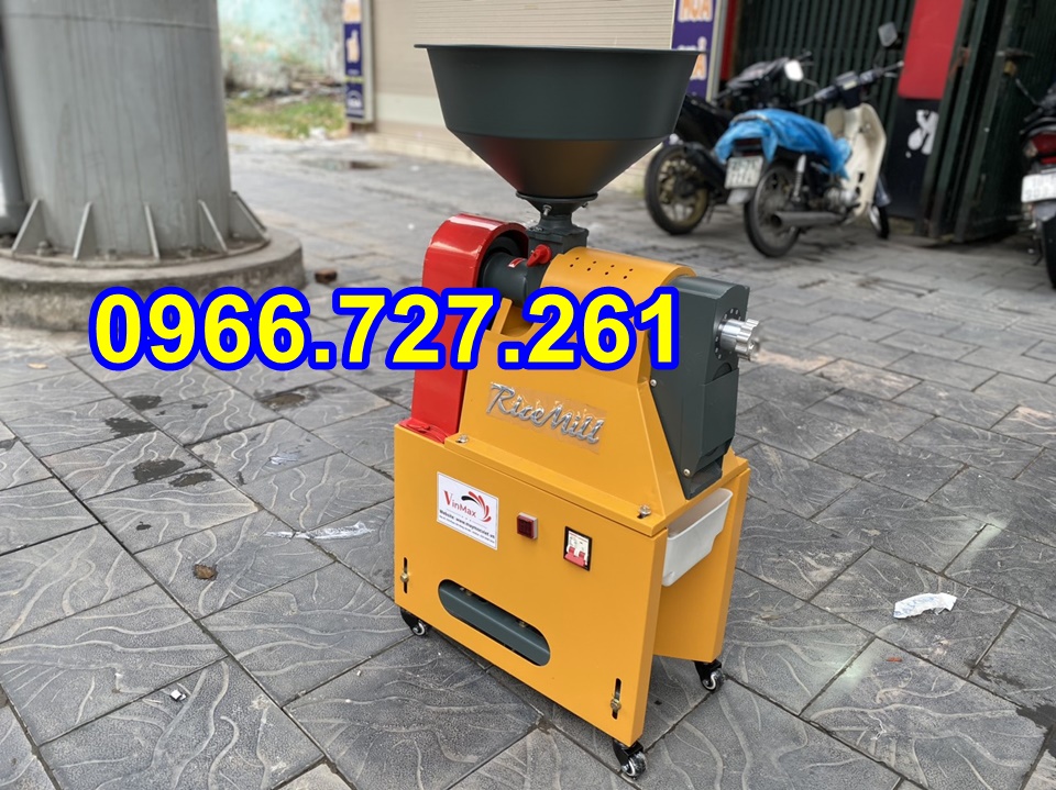 Máy xát gạo mini liên hoàn, vỡ hạt ngô Vinmax YL40