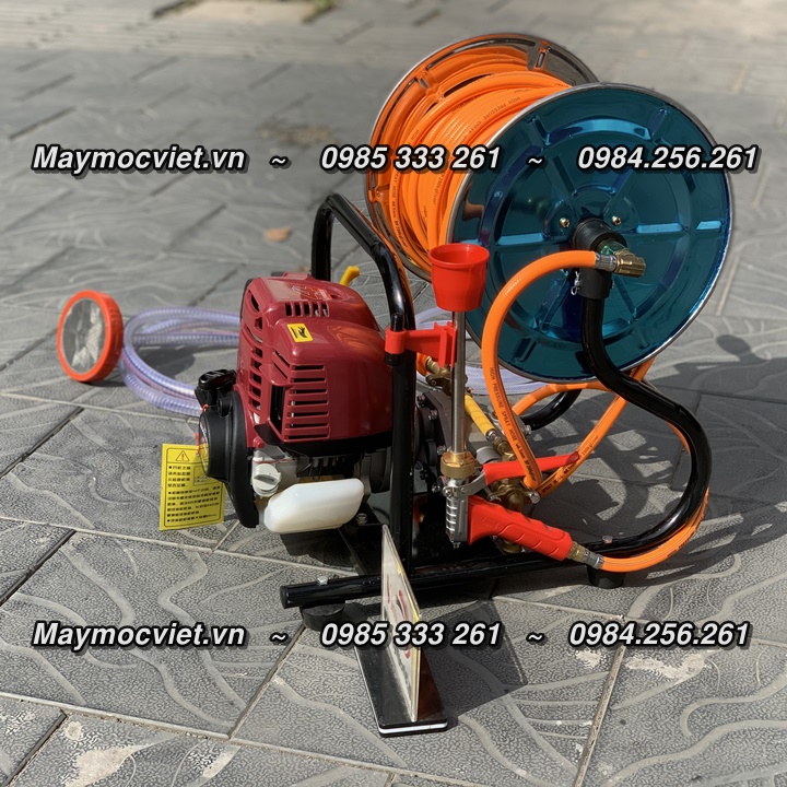 Máy phun thuốc gắn rulo cuốn dây GX35 bảo hành 12 tháng