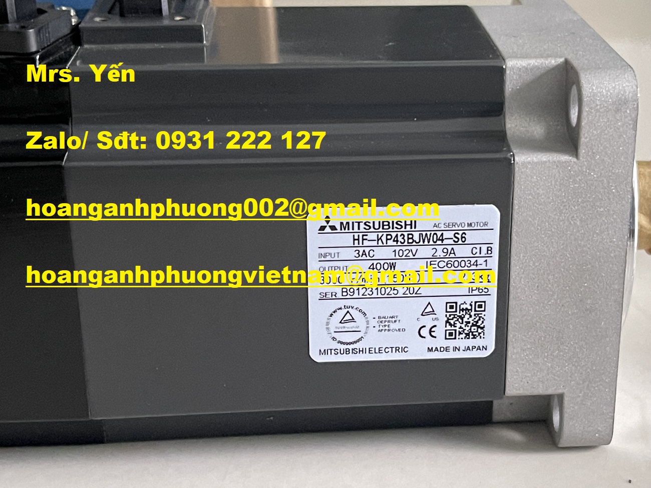 HF-KP43BJW04-S6 Motor 400W Mitsubishi  nhập khẩu trực tiếp