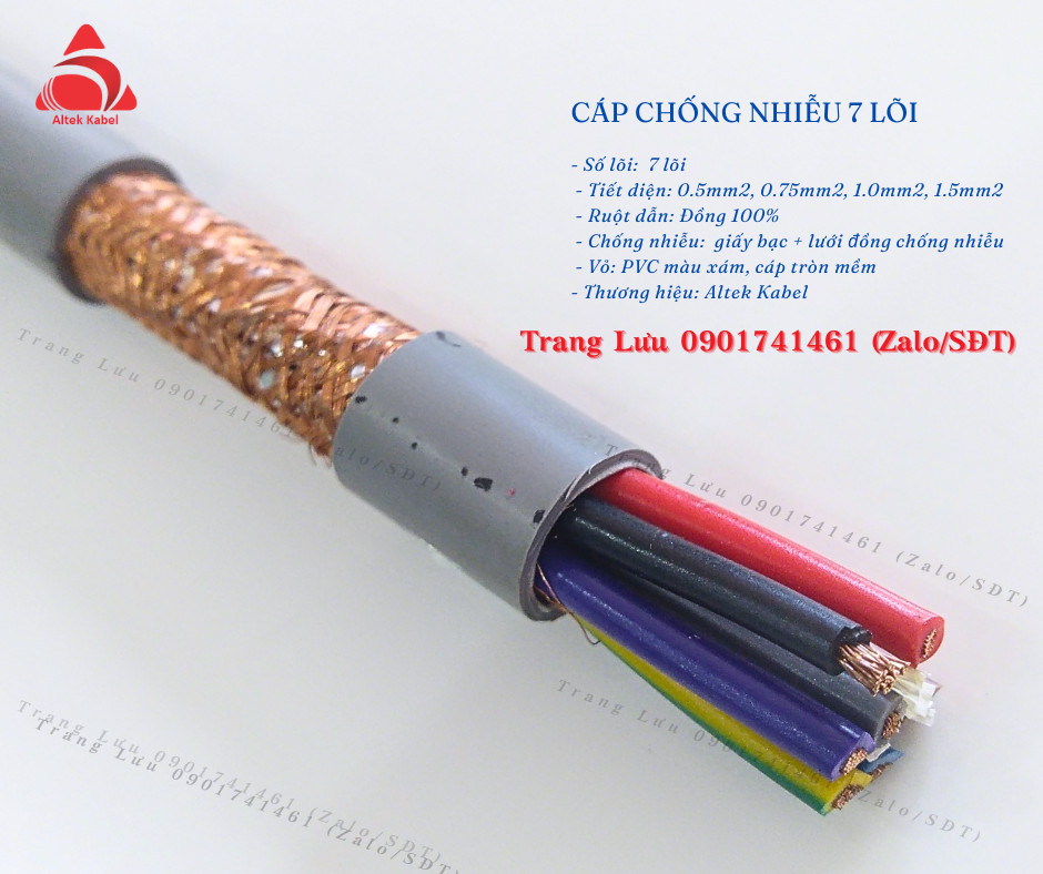 Phân phối cáp điều khiển Altek Kabel 7 lõi