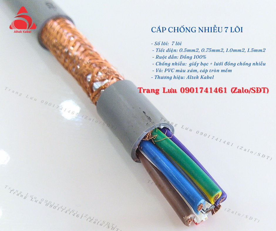 Phân phối cáp điều khiển Altek Kabel 7 lõi