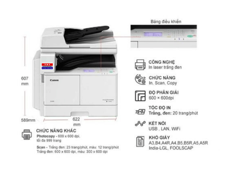 Máy photocopy Canon IR 2006N chính hãng bảo hành 24 tháng