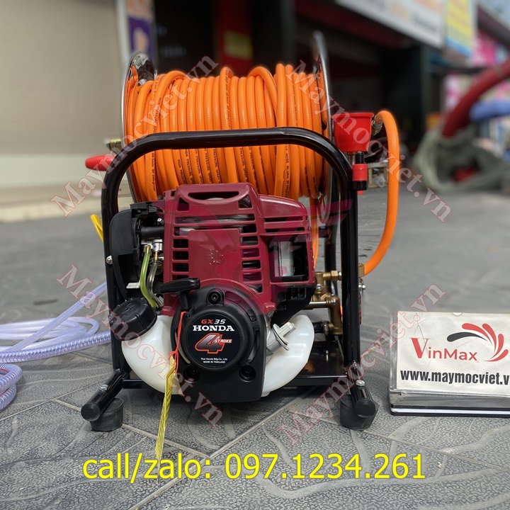 Máy phun thuốc gắn rulo cuộn dây 4 thì GX35