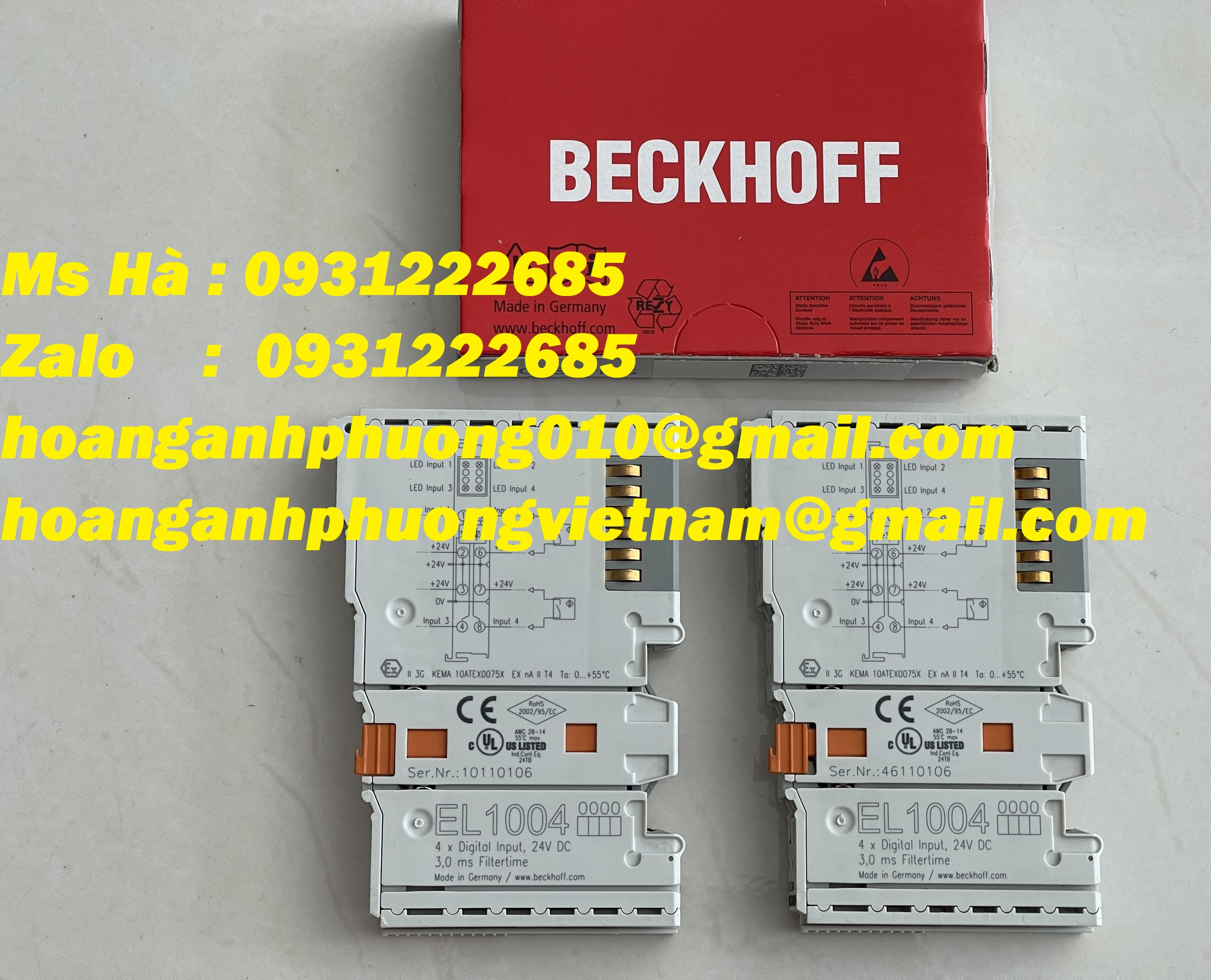 Thiết bị đầu cuối trong công nghiệp dòng beckhoff EL1004