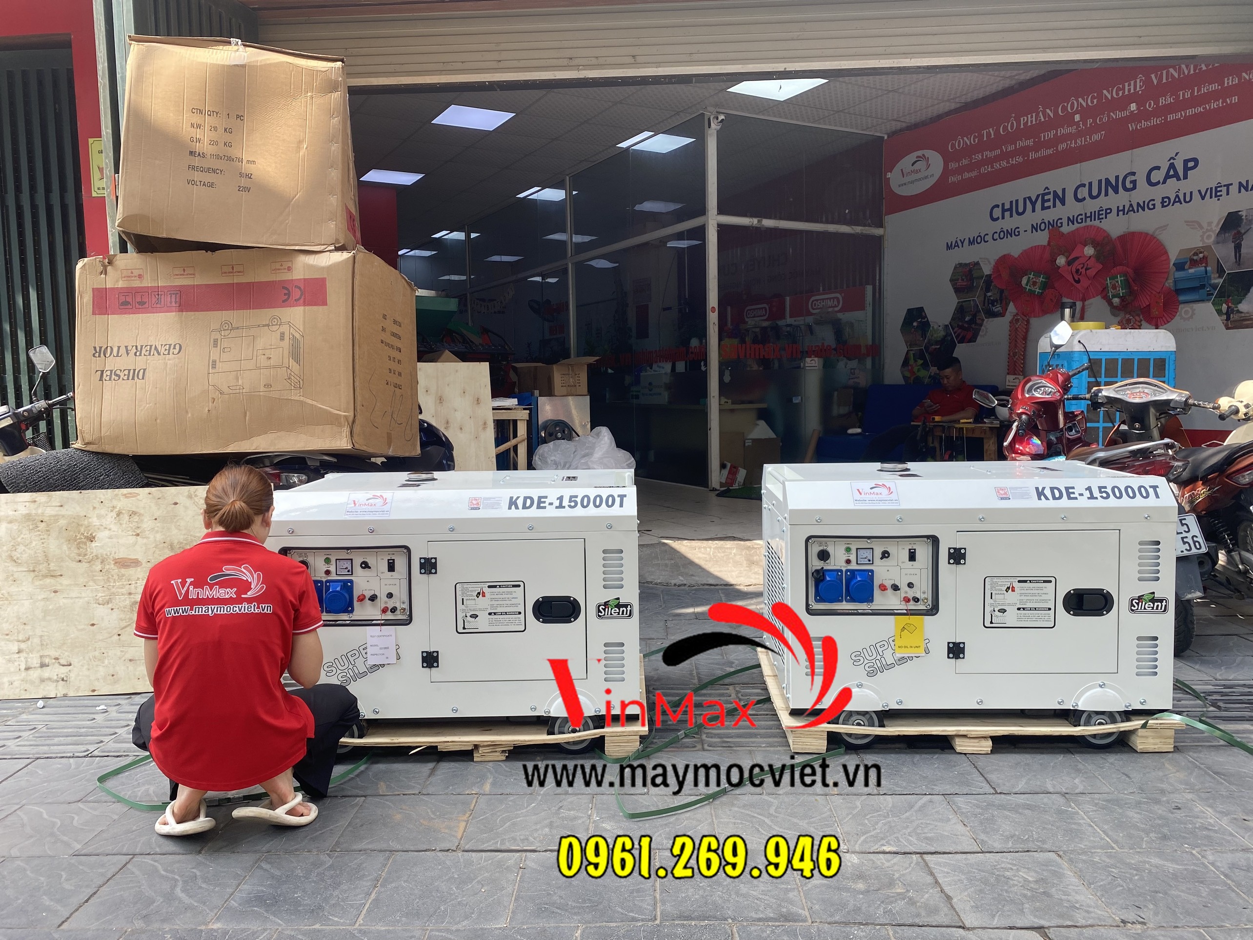 Máy phát điện chạy dầu 10Kw KDE-15000T siêu êm giá rẻ tại Hà Nội