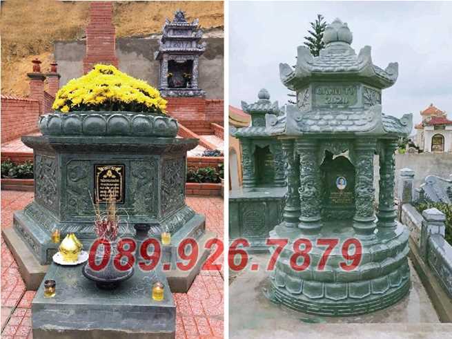 Mộ tam cấp - Mẫu mộ đá nguyên khối đẹp bán Bình Định