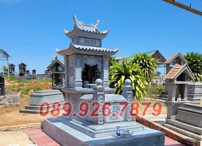 Mộ tam cấp - Mẫu mộ đá nguyên khối đẹp bán Bình Định