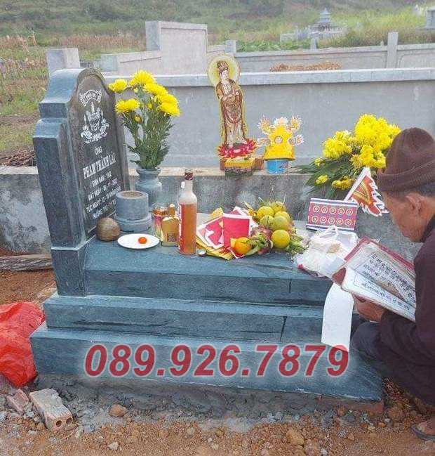 Mộ đá không mái - Mãu mộ đá tam cấp giá rẻ bán HCM - Thủ Đức