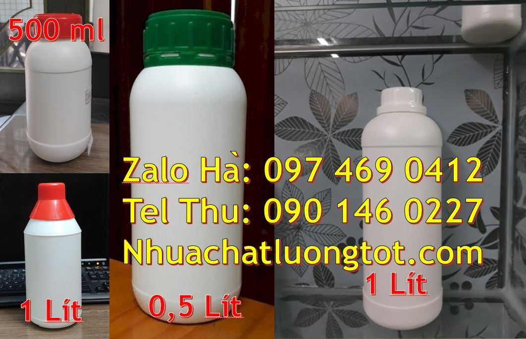 Bán chai nhựa 1l có nắp thoát khí giá rẻ,chai nhựa tròn 0.5l nắp vặn
