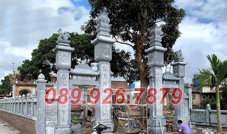 Mâu cổng đá sân nhà đẹp giá rẻ bán Tây Ninh - Cổng đá tam quan tứ trụ