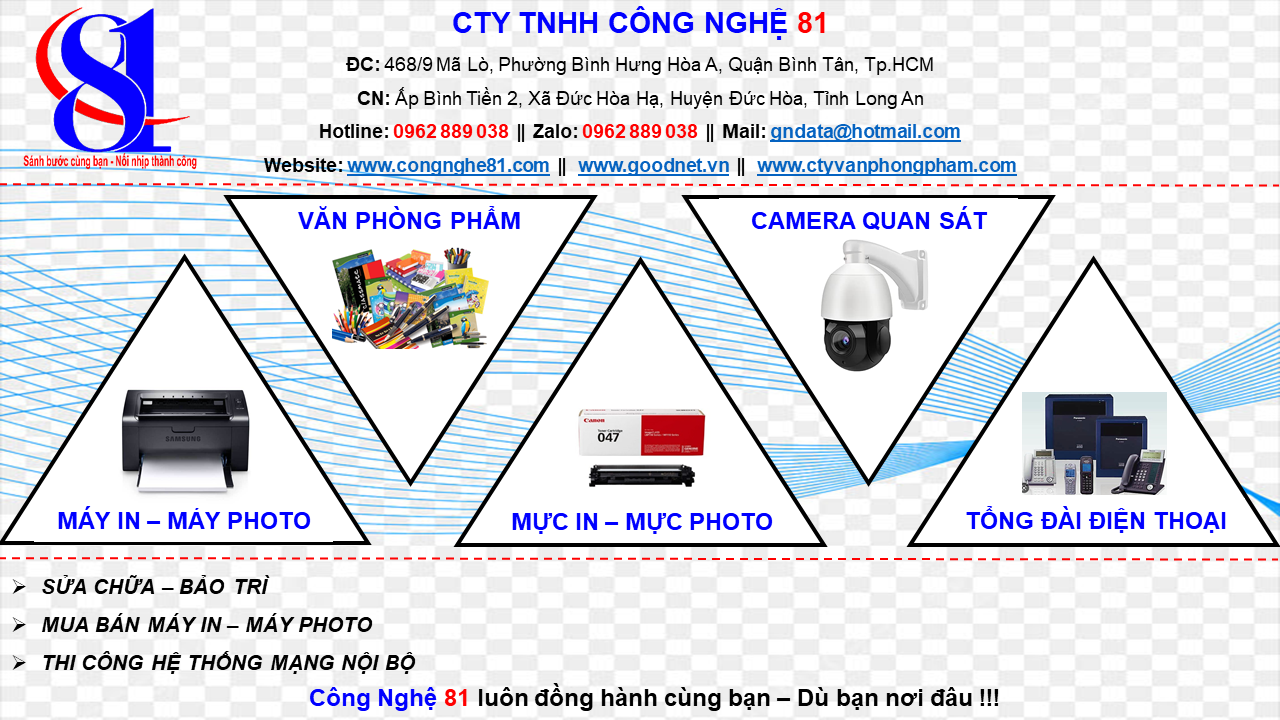 Nạp mực máy in tận nơi Huyện Đức Hòa, Long An