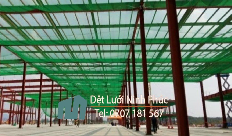 Lưới công trình chống vật rơi mắt lưới 2.5cm
