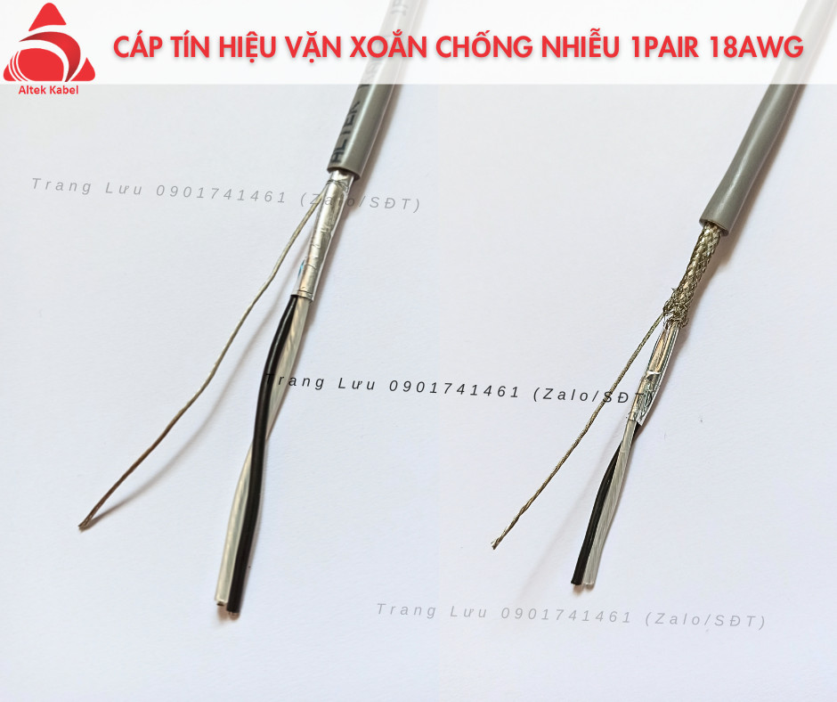 Cáp vặn xoắn chống nhiễu 1pair 18awg tại Đà Nẵng, Hà Nội, Hồ Chí Minh