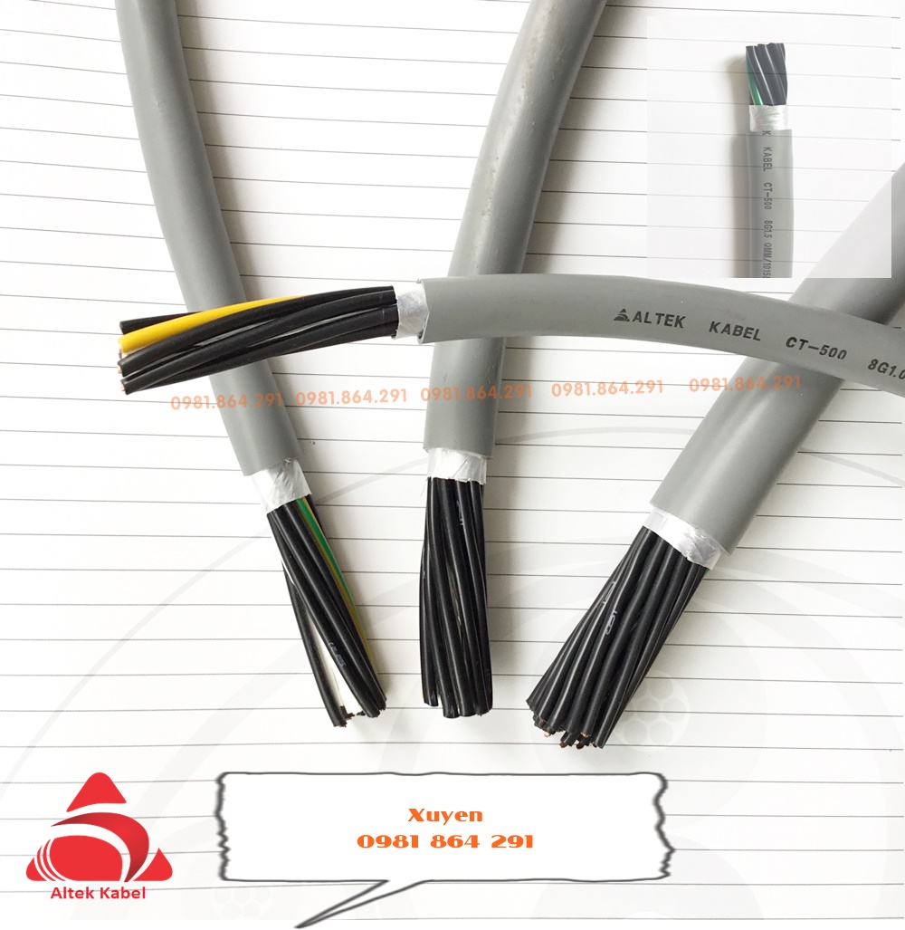 Cáp điện tín hiệu 8x0.5,8x0.75,8x1.0,8x1.5mm2 hãng Altek Kabel