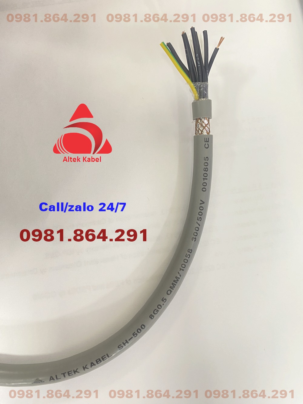 Cáp điện tín hiệu 8x0.5,8x0.75,8x1.0,8x1.5mm2 hãng Altek Kabel